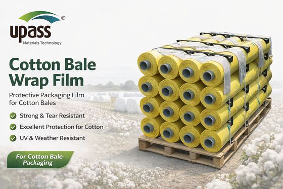 High Efficiency Cotton Bale Wrap Film | RFID Enabled PE Film for Cotton Pickers