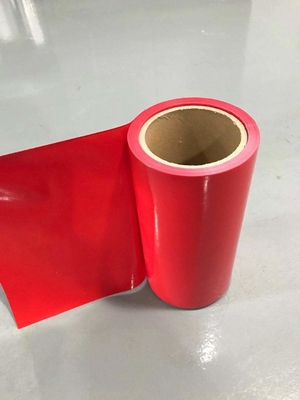 ฟิล์มปลดปล่อย HDPE สีแดง HDPE ซิลิโคนเคลือบซับปล่อยสำหรับเทปโฟม