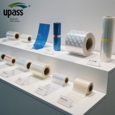 HDPE Cross Laminated Film Polyester / PET Release Liner Carrier สําหรับเทปแนบ PET สูงสีฟ้า