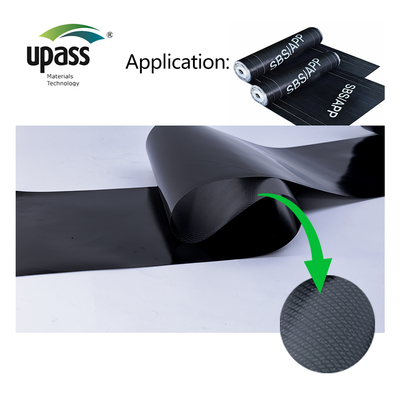 วัสดุพื้นผิวพลาสติก HDPE cross laminated film สําหรับผนังหลังคากันน้ําแบบพอลิเมอร์ที่ปรับปรุง